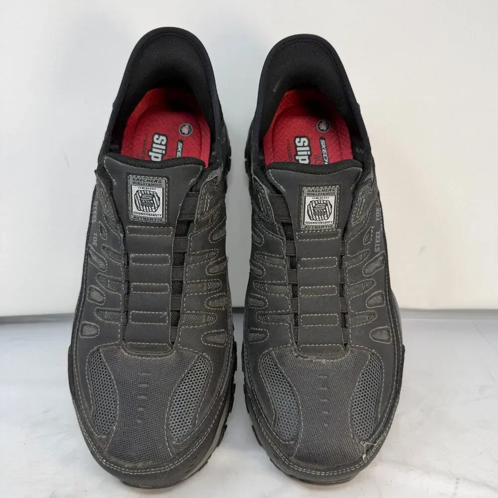 Skechers Slip-ins Cankton Faison Steel Toe Work Shoes Mens 10.5 Black 200211/BLK